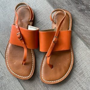 Bernardo 1946 Leather Orange Sandal Size 5.5